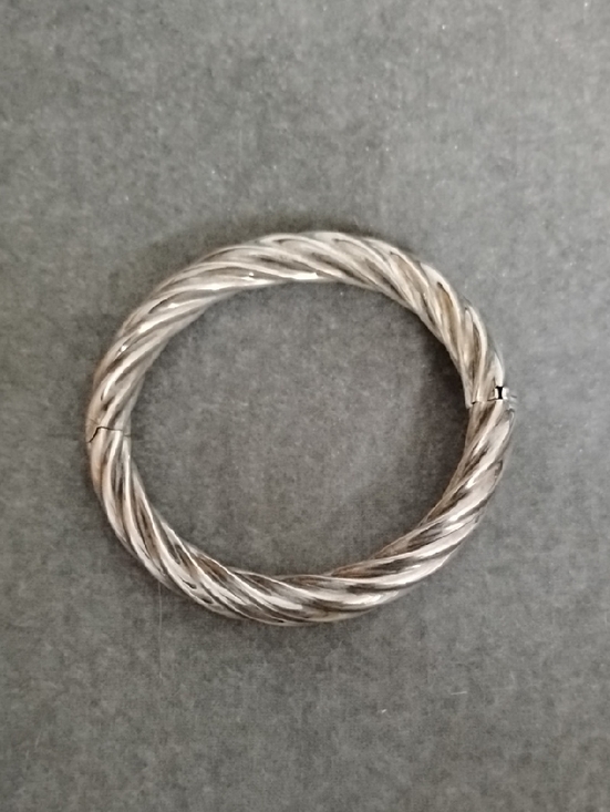 Jewelry - Sterling Silver Twisted Rope Bangle Bracelet